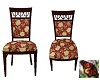 219 Maroon Floral Chair