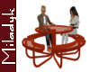 MLK Red Picnic Table