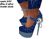 rBlue/slvr leather heels