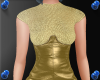 *S* Leather Dress Gold