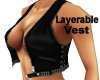 [cO]Black Leather Vest