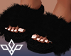 Fuzzy Slippers | BLACK