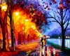 Rainy Night oil painting