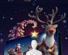 Santa Deer background