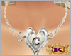 C Necklace Silver Heart