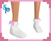 [S] White Pink Socks