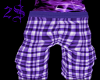 ~2S~ purple plaid short
