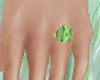 TF* Peridot Green Ring
