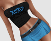 CA Blue Xoxo Skirt Set