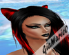 g;red/blk cat ears