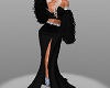 black fur gown