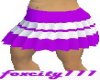 purple White Miniskirt