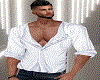 Open male white shirt