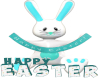 Teal Happy Easter Sign