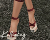 burgundy sandal