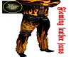 Flaming leather jeans
