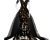Black & Gold Floral Gown