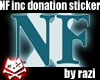 NF, Inc Donation Sticker