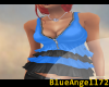 ;ba;blue pleated top