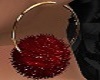 PomRing earrings Red