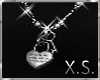 X.S. Silver Heart & Key