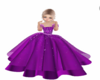 Little girls purple gown