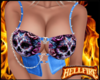 Sugar Skull Top Blue
