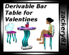 Derv Bar Valentine Table