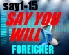 L- SAY YOU WILL-FORIGNER