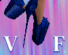 VF LEO heels shiny blue