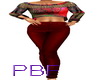 PBF*Red Pants & Sweater