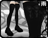 Blk Bow Thigh High Boots