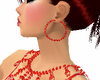 [JA] ruby circle earring
