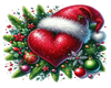 Red Santa Heart