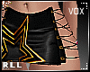 Gold Star Leather Skirt