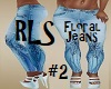 RLS Floral Teal Blue
