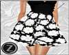 [Z] Flower Black Skirt