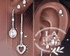 Siver heart earrings