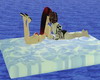 Pool float romance poses