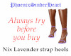 Nix Lavender strap heels