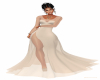 Beige Plain Gown