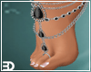 Black Silver Foot Gems
