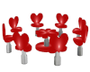 Red PVC Heart Set