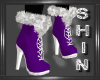 Purple Fur Boots