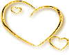 Heart gold Sticker top