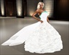 Wedding Dress With Aqua