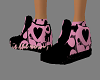 pink/black heart sneaker