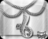 ! Silver ribbon necklace