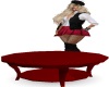 ROUND COFFEE TABLE RED
