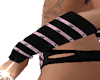 black and pink arm bands